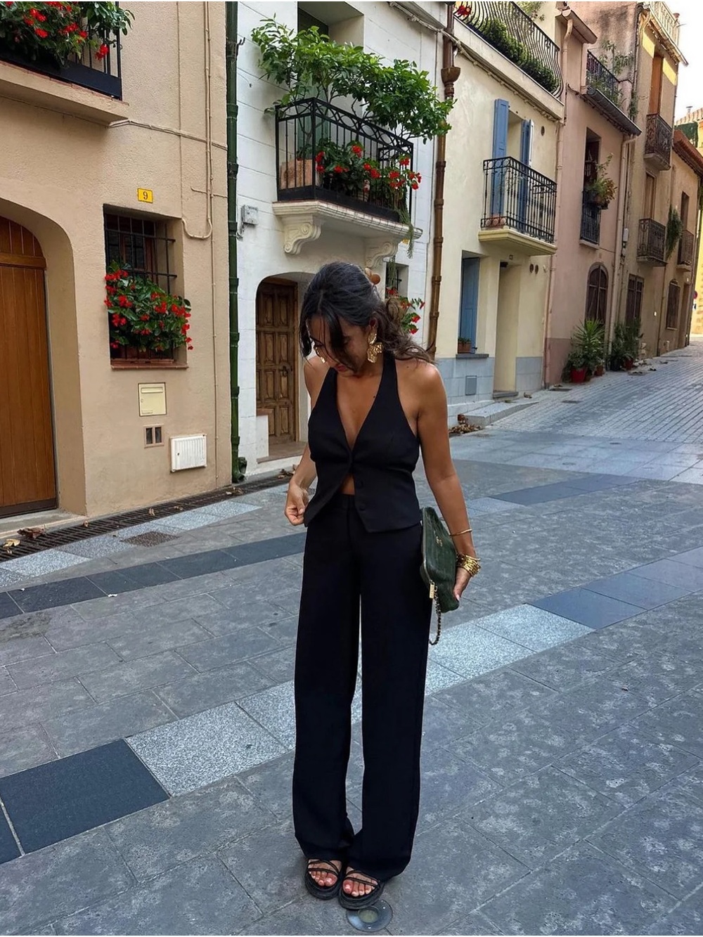 Kookai Black Black Backless Vest Top